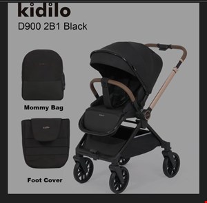 کالسکه کیدیلو مدل D900 دسته دوطرفه و چهار چرخ ۳۶۰ درجه