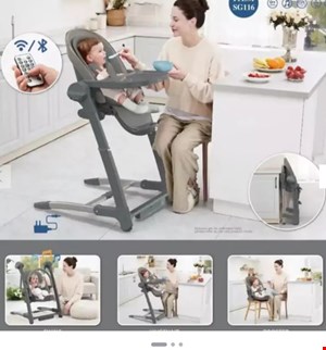 صندلی غذا تاب شو برقی کیدیلو طوسی مدل kidilo sg116 