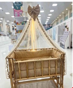 تخت و گهواره چوبی مدل فرشته برند انجل لند