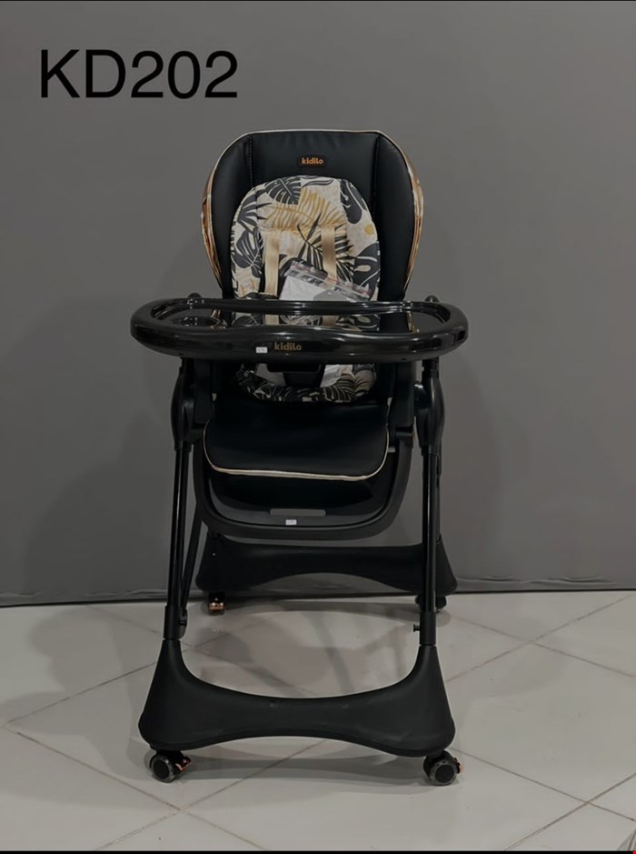 صندلی غذا کیدیلو مشکی و طوسی مدل KD202