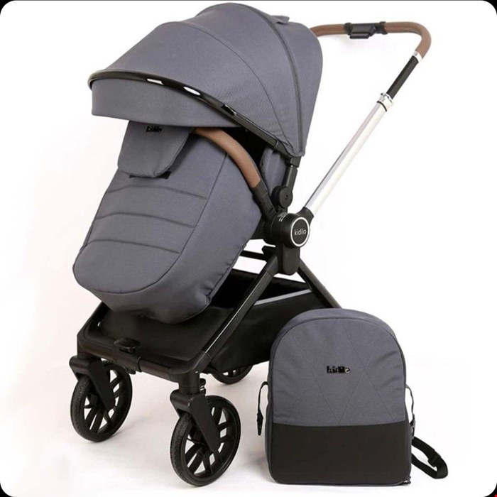 کالسکه کیدیلو مدل D900 دسته رو به مادر شو و چهار چرخ ۳۶۰ درجه با ضمانت اصالت کالا 
